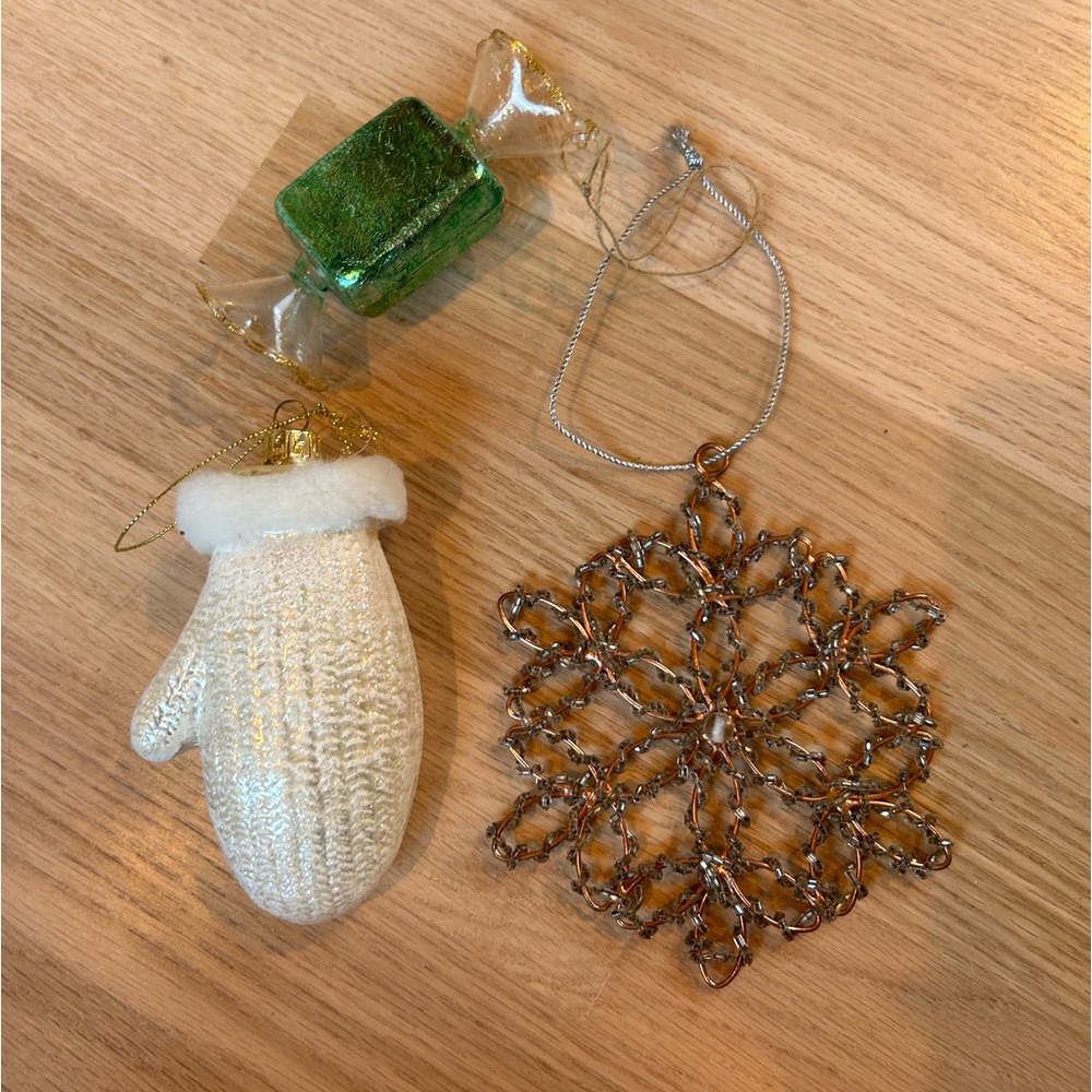 Lot of 3 Anthropologie Ornaments